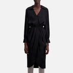 The Kooples - Robe Portefeuille - Noir - Femme