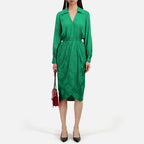 The Kooples - Robe Porte-Feuille Midi En Jacquard - Femme