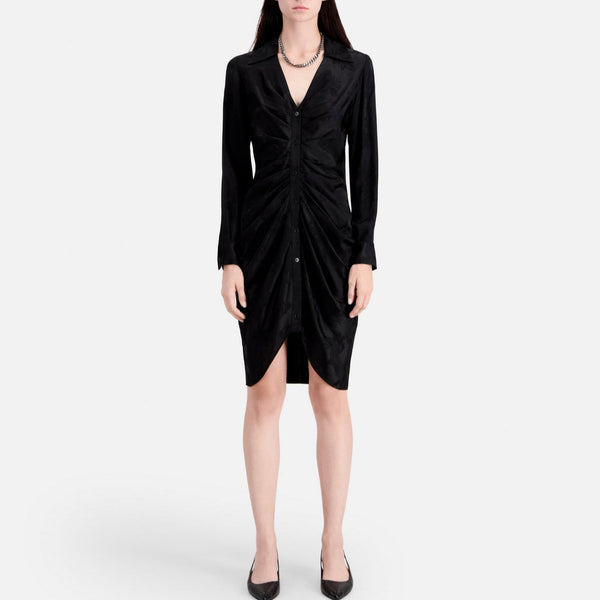 The Kooples - Robe Chemise - Noir - Femme