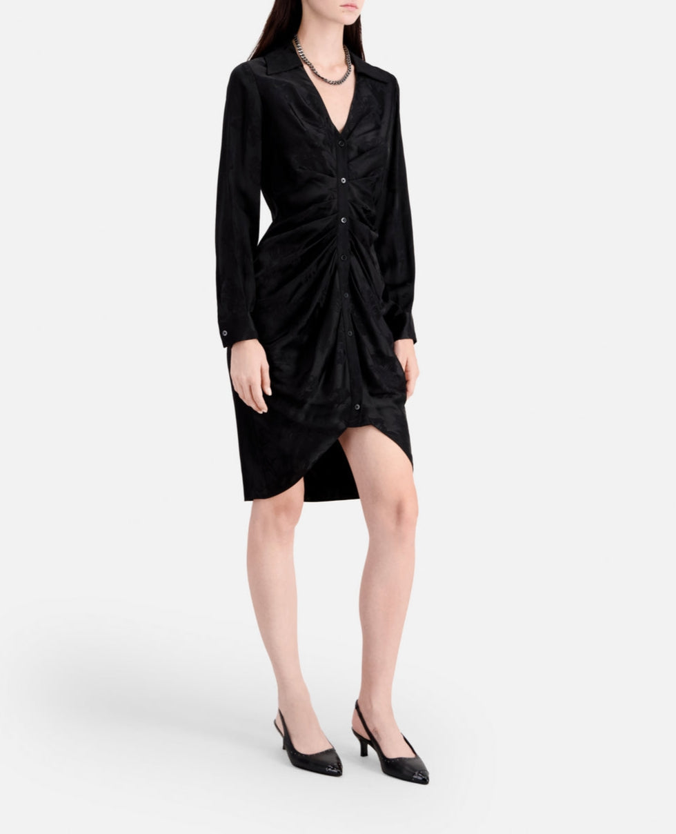 The Kooples - Robe Chemise - Noir - Femme