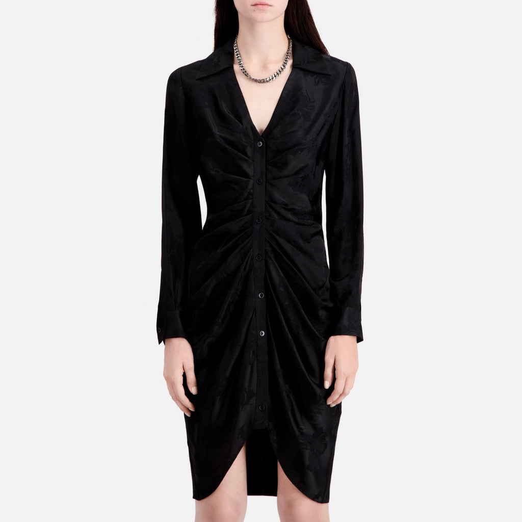 The Kooples - Robe Chemise - Noir - Femme