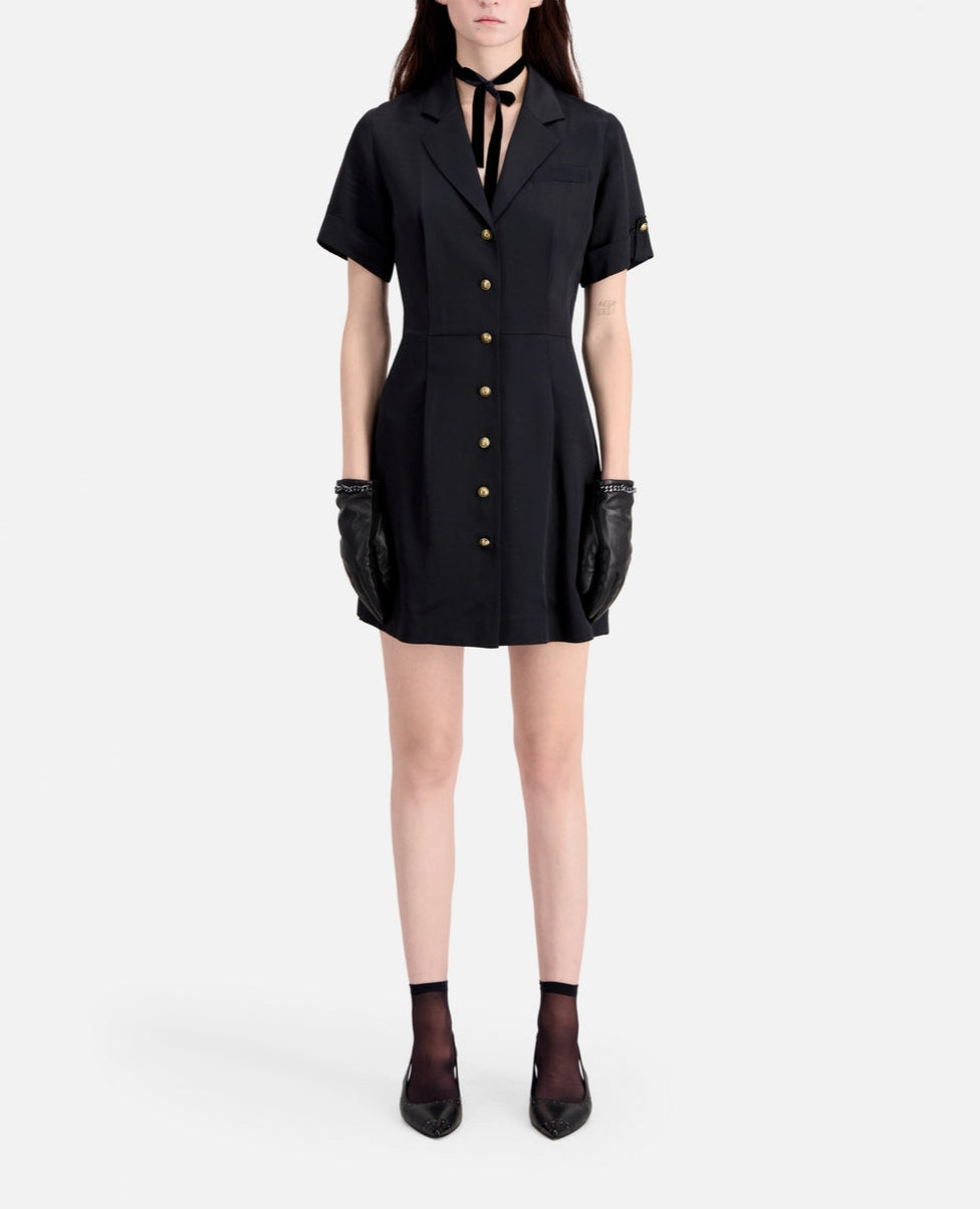 The Kooples - Robe Chemise - Noir - Femme