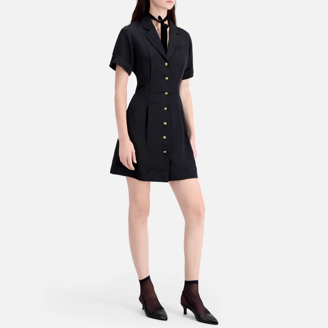 The Kooples - Robe Chemise - Noir - Femme
