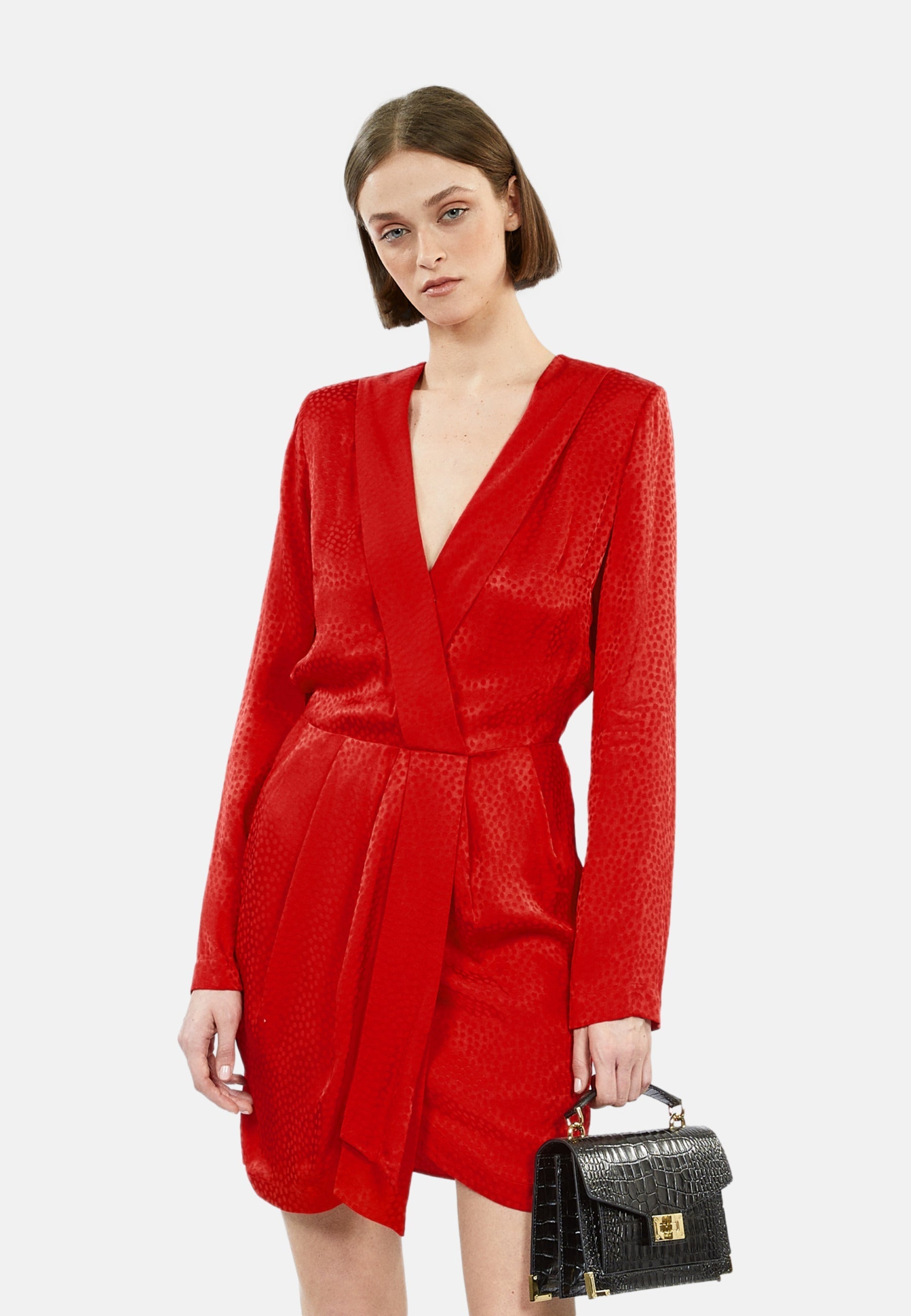 The Kooples - Robe Courte A Manches Longues Avec Zips Fantaisies
