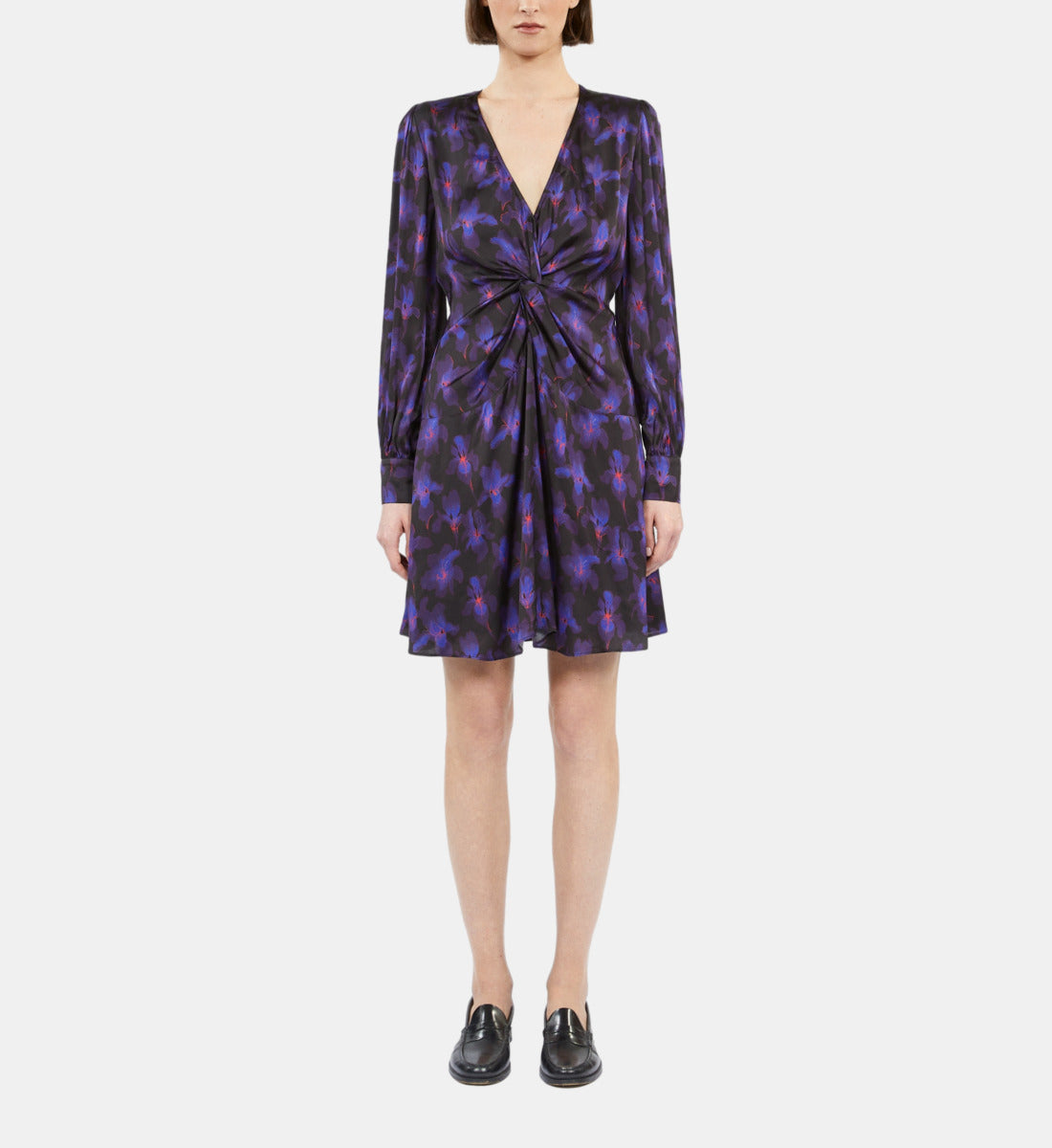 The Kooples - Robe Courte Nouee Manches Longues
