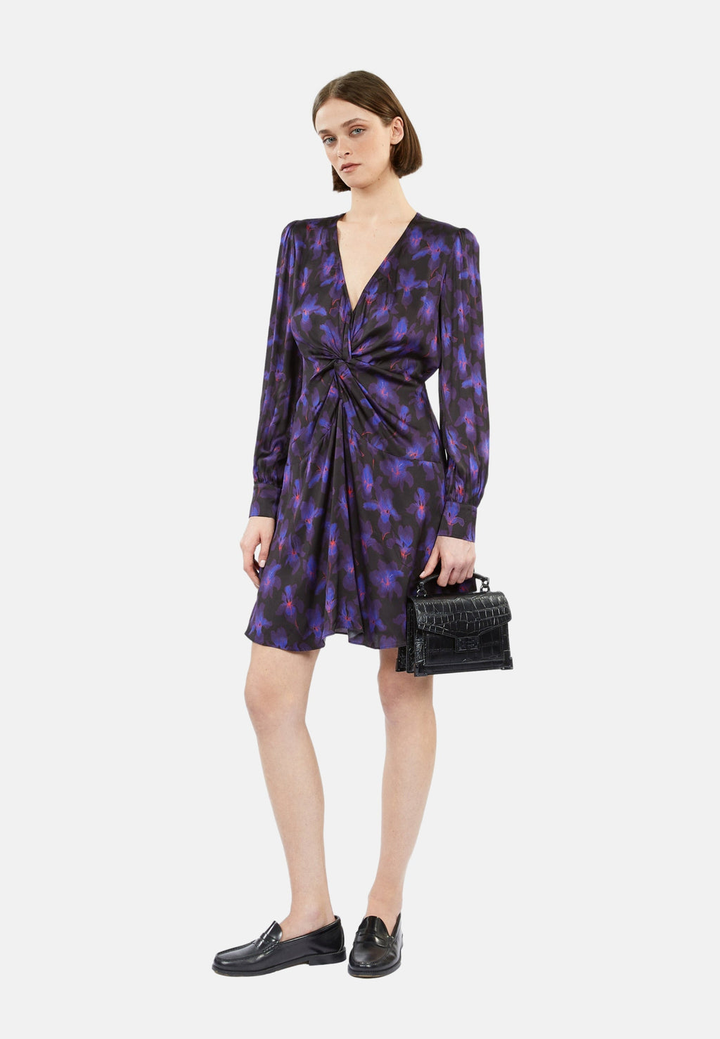 The Kooples - Robe Courte Nouee Manches Longues