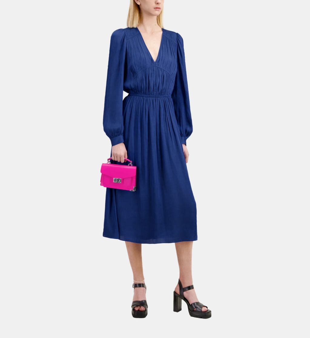 The Kooples - Robe Longue Manches Longues A Fronces