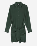 The Kooples - Robe Chemise Manches Longues En Soie Lavee Nouee
