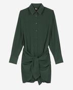 The Kooples - Robe Chemise Manches Longues En Soie Lavee Nouee