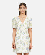 The Kooples - Robe Courte A Manches Courtes Froncee
