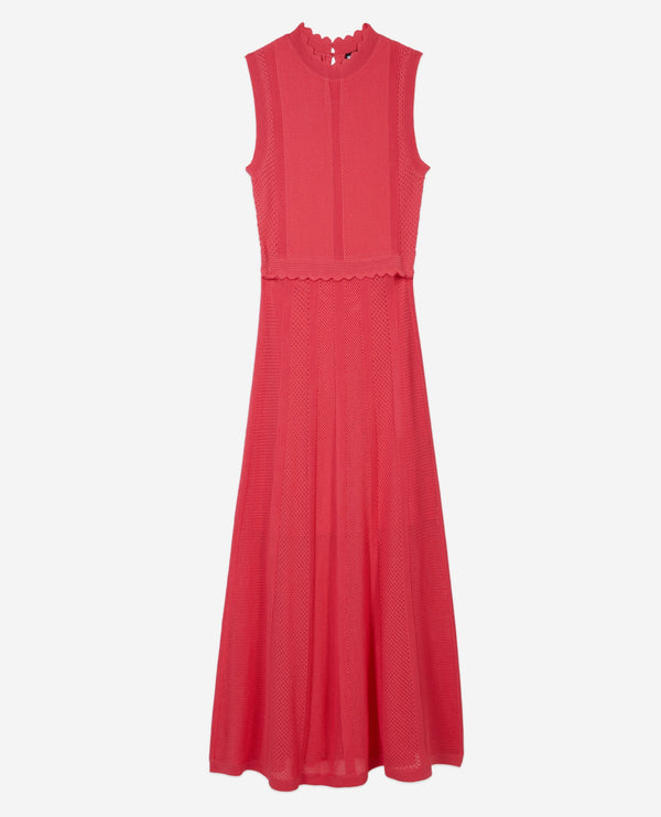 The Kooples - Robe Longue Sans Manches Avec Details De Points