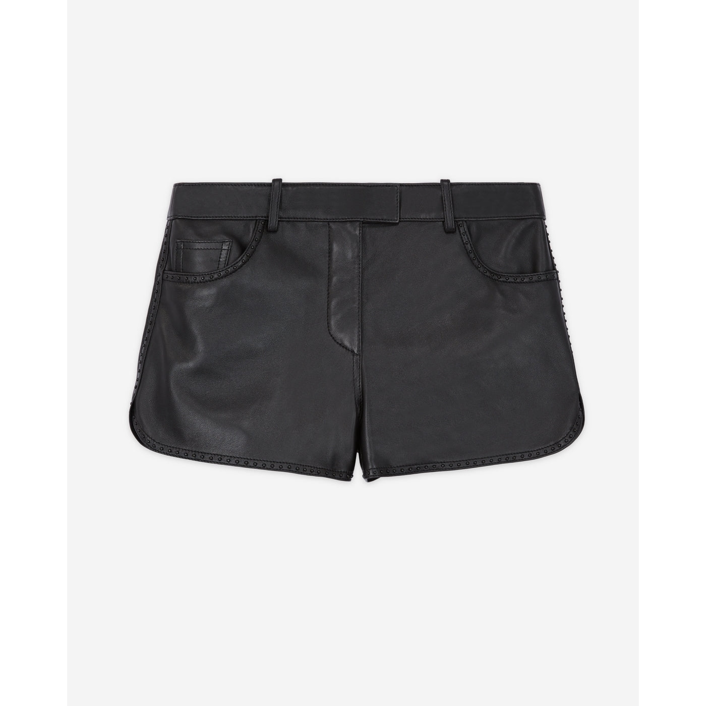 The Kooples - Short En Cuir D’Agneau - Noir - Femme