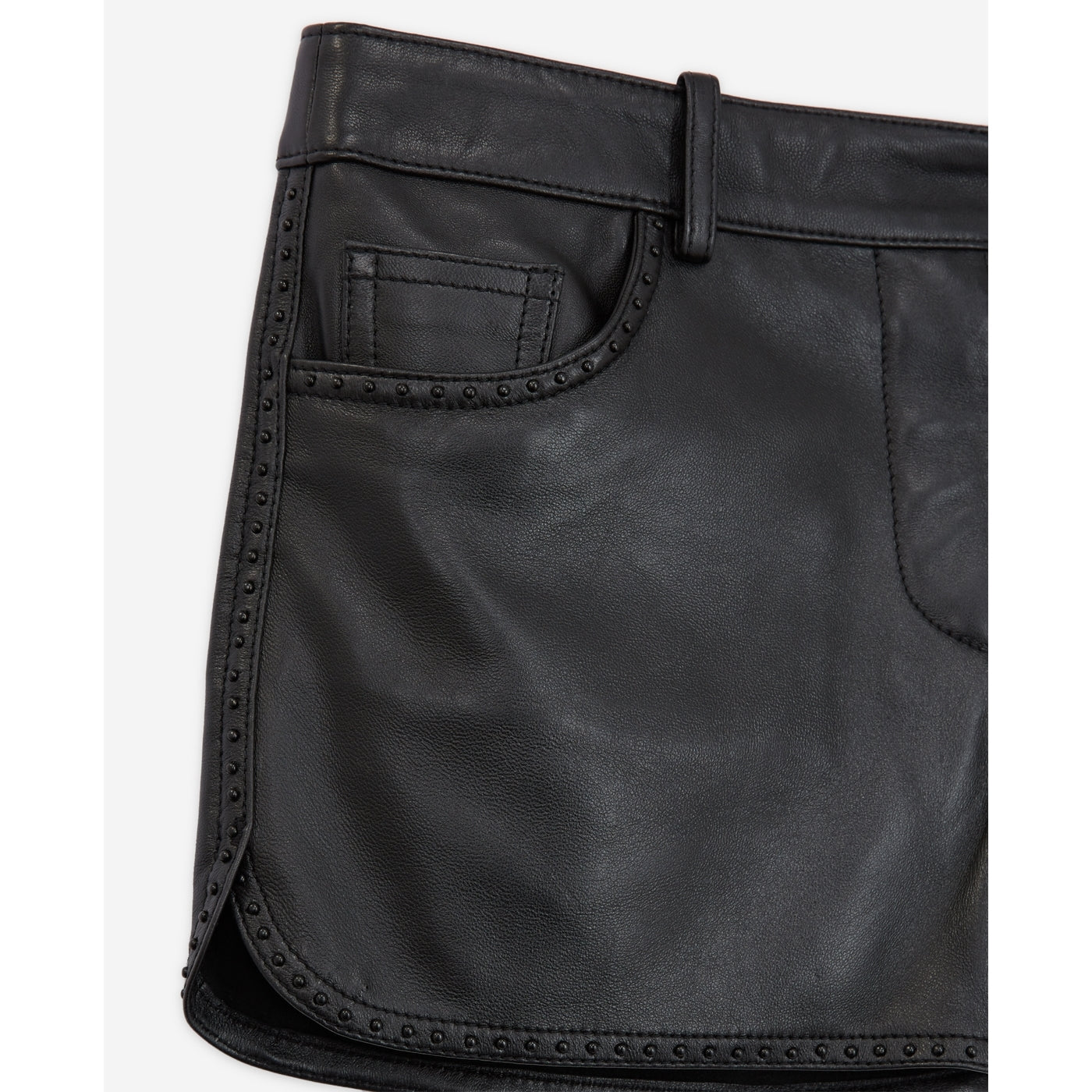 The Kooples - Short En Cuir D’Agneau - Noir - Femme