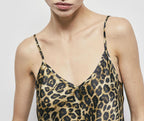 The Kooples - Caraco En Soie - Beige Et Noir - Femme