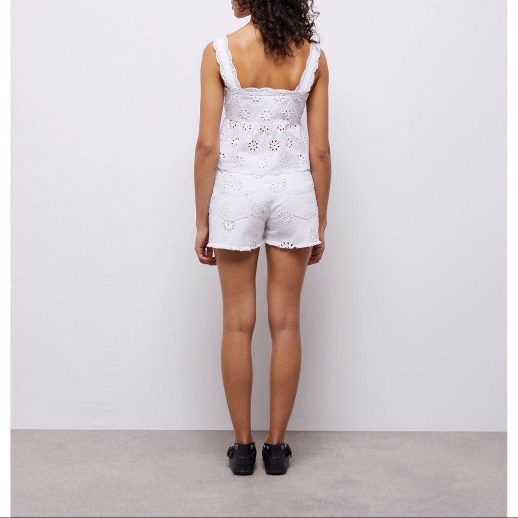 The Kooples - Crop Top - Blanc - Femme