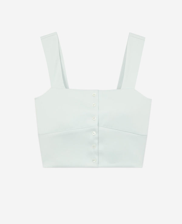 The Kooples - Crop Top - Vert D'Eau - Femme