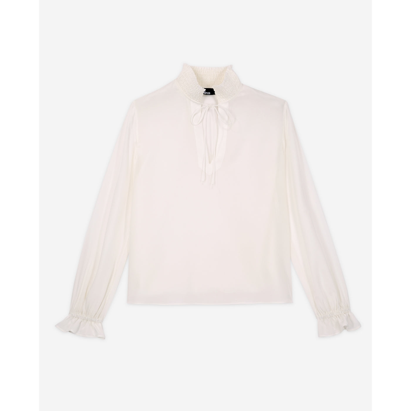 Blouse En Soie - Blanc - Femme