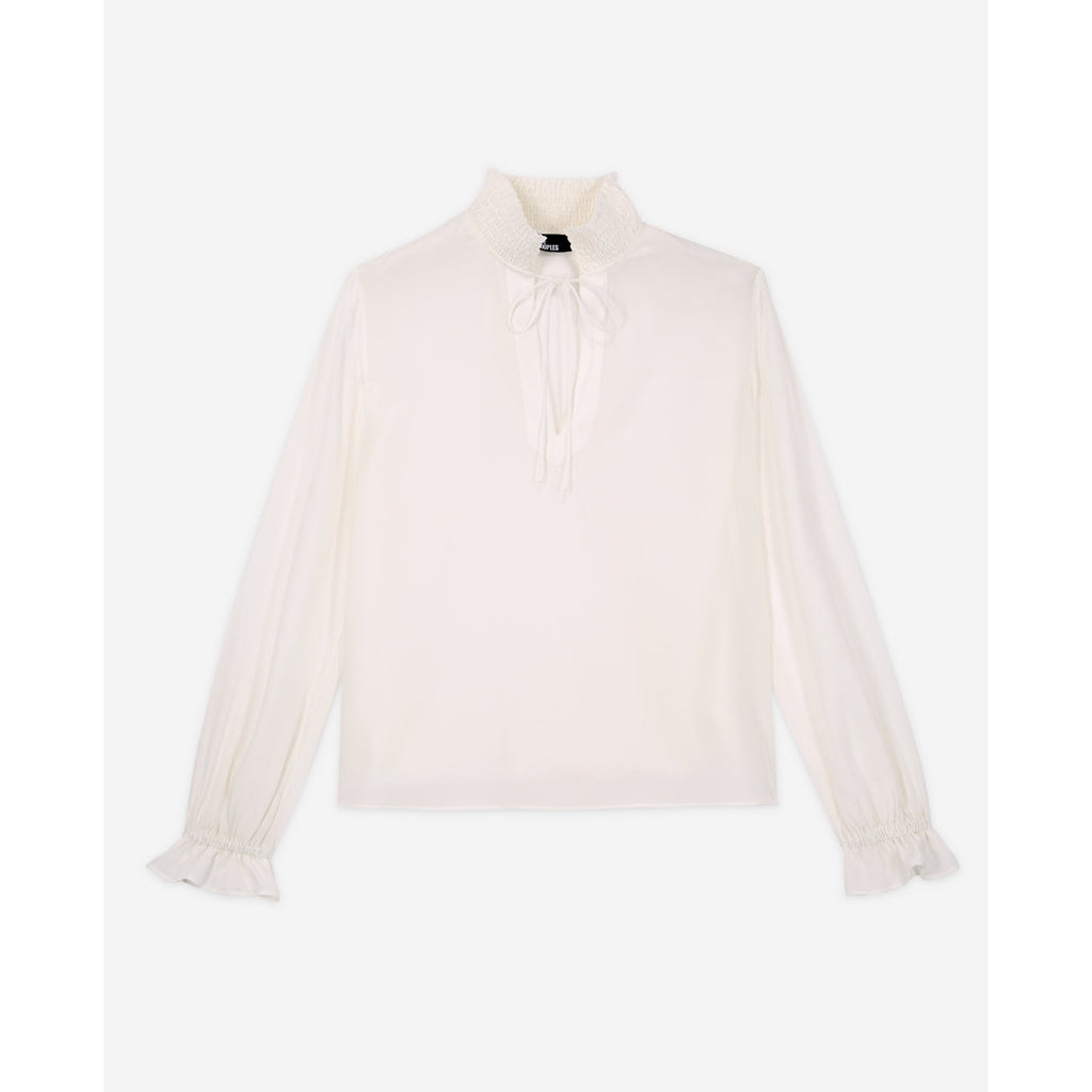 The Kooples - Blouse En Soie - Blanc - Femme