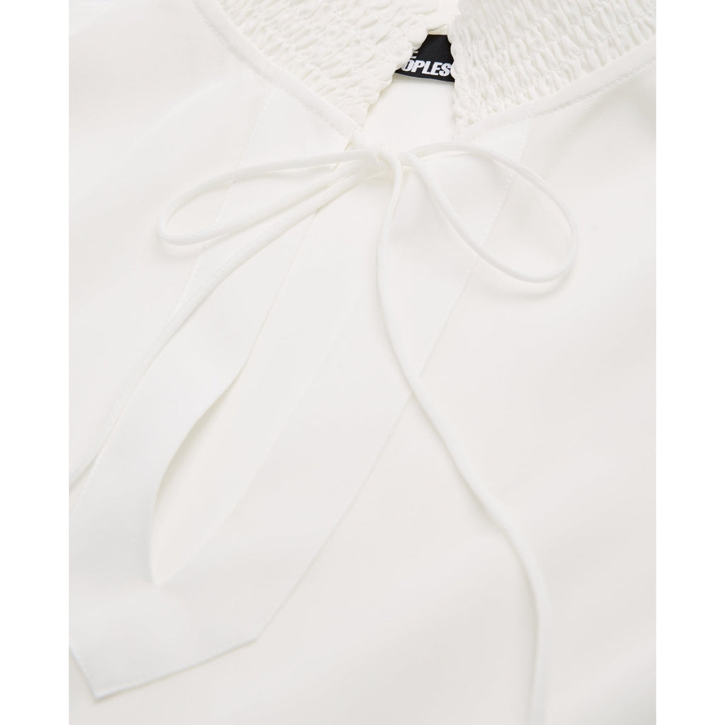 Blouse En Soie - Blanc - Femme