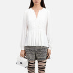 The Kooples - Top Plissee Manches Longues - Femme