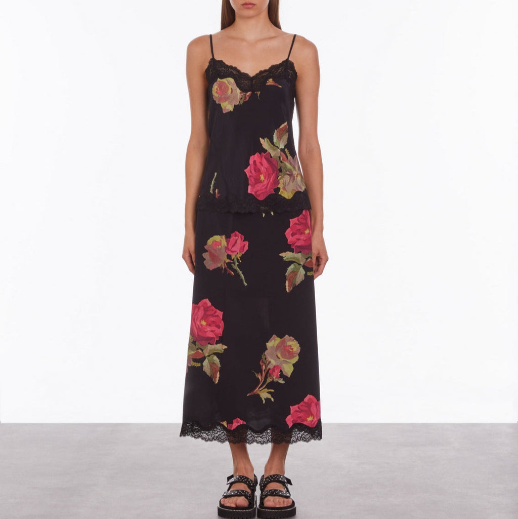 The Kooples - Caraco En Soie - Noir - Femme