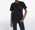 The Kooples - T-Shirt Manches Courtes Serigraphie Monochrome - Femme