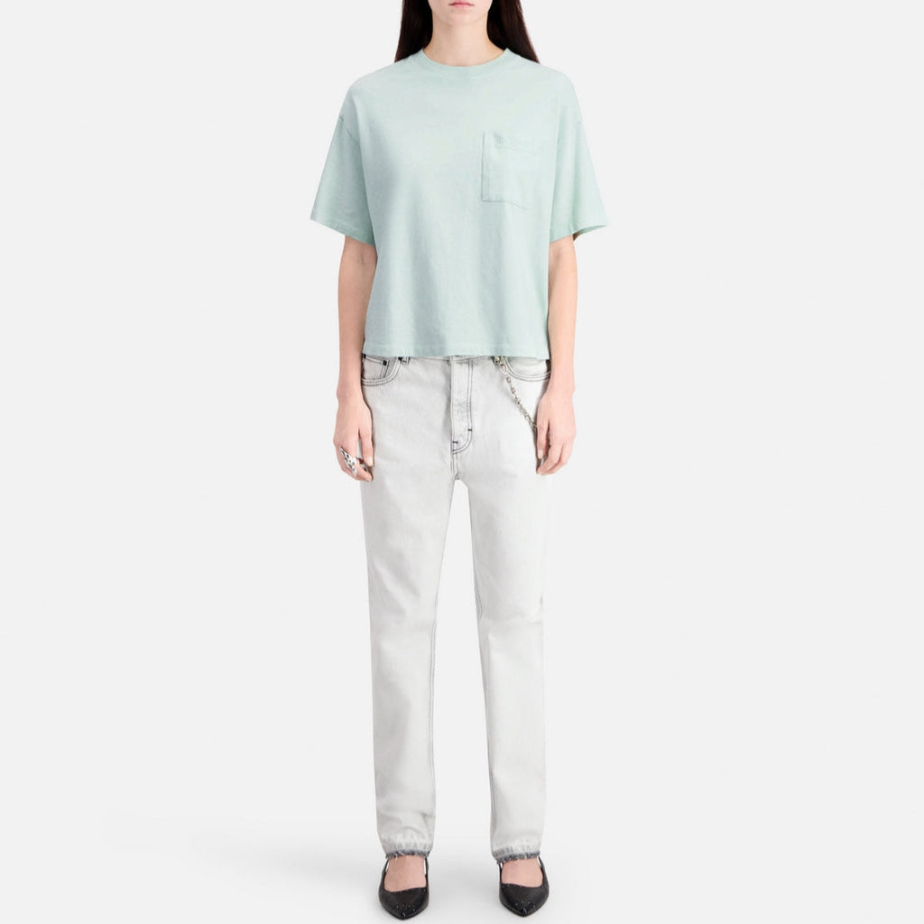 The Kooples - T-Shirt Cropped A Poche Poitrine - Femme