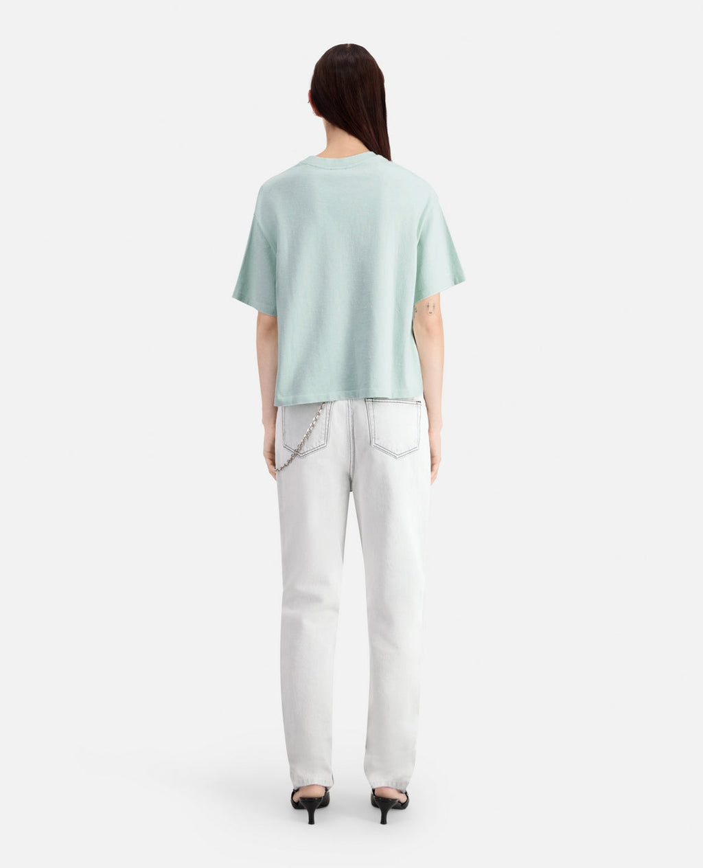 The Kooples - T-Shirt Cropped A Poche Poitrine - Femme