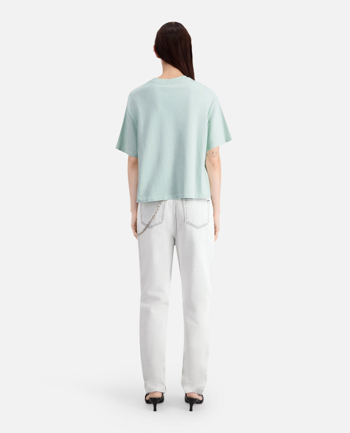The Kooples - T-Shirt Cropped A Poche Poitrine - Femme