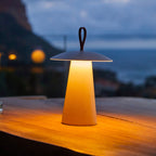Fungy - Lampe De Table Sans Fil - Acier - Blanc