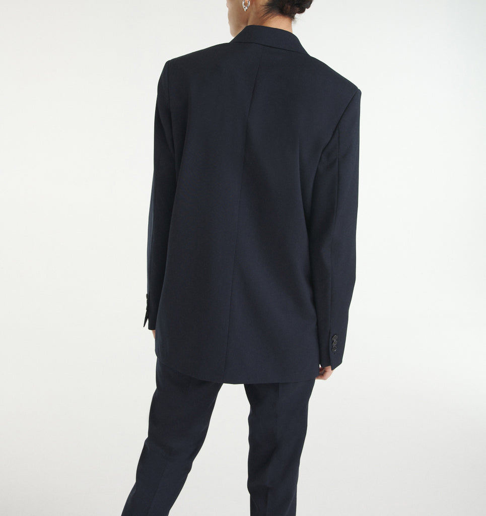 The Kooples - Veste Laine Bleu Foncé Double Boutonnage - Femme