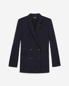 The Kooples - Veste Laine Bleu Foncé Double Boutonnage - Femme