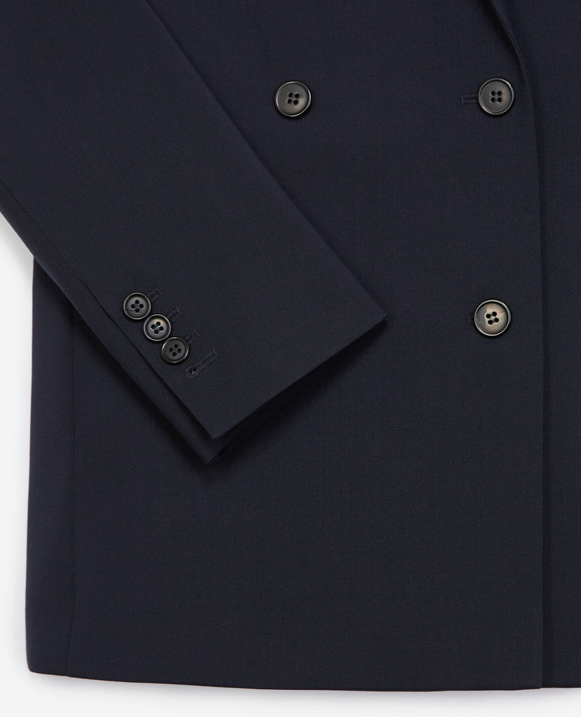 The Kooples - Veste Laine Bleu Foncé Double Boutonnage - Femme