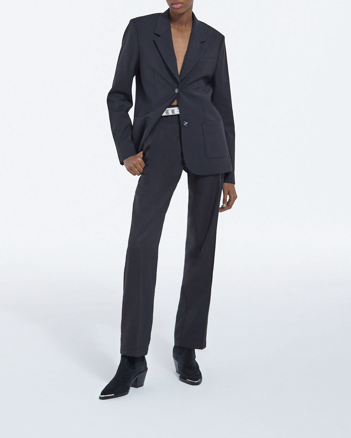 The Kooples - Veste Tailleur Droite En Laine - Noir - Femme