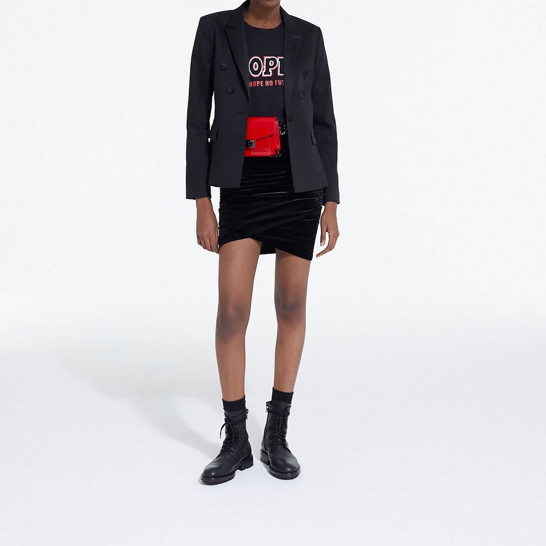 Blazer En Laine - Noir - Femme