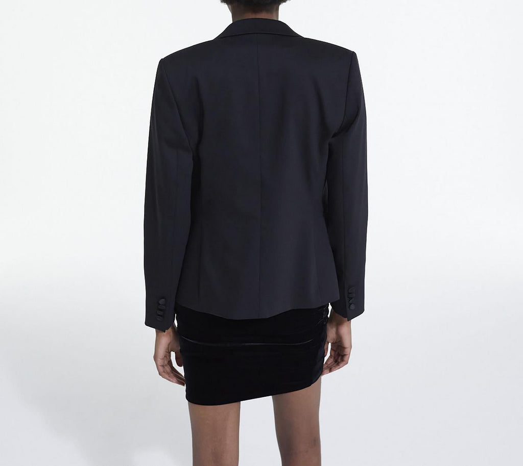 Blazer En Laine - Noir - Femme