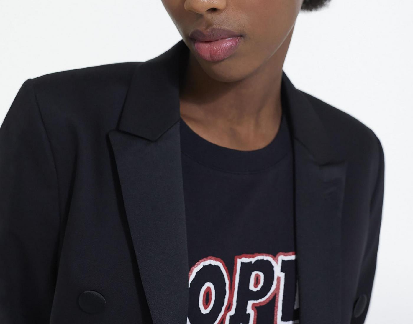 Blazer En Laine - Noir - Femme