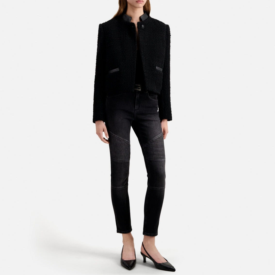 The Kooples - Veste En Tweed - Noir - Femme