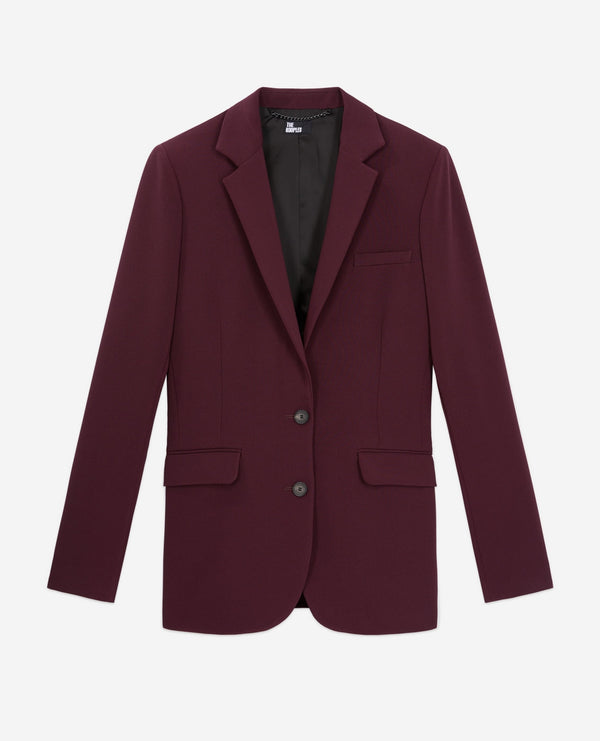 The Kooples - Veste De Costume En Crepe Fitte Epaule - Femme