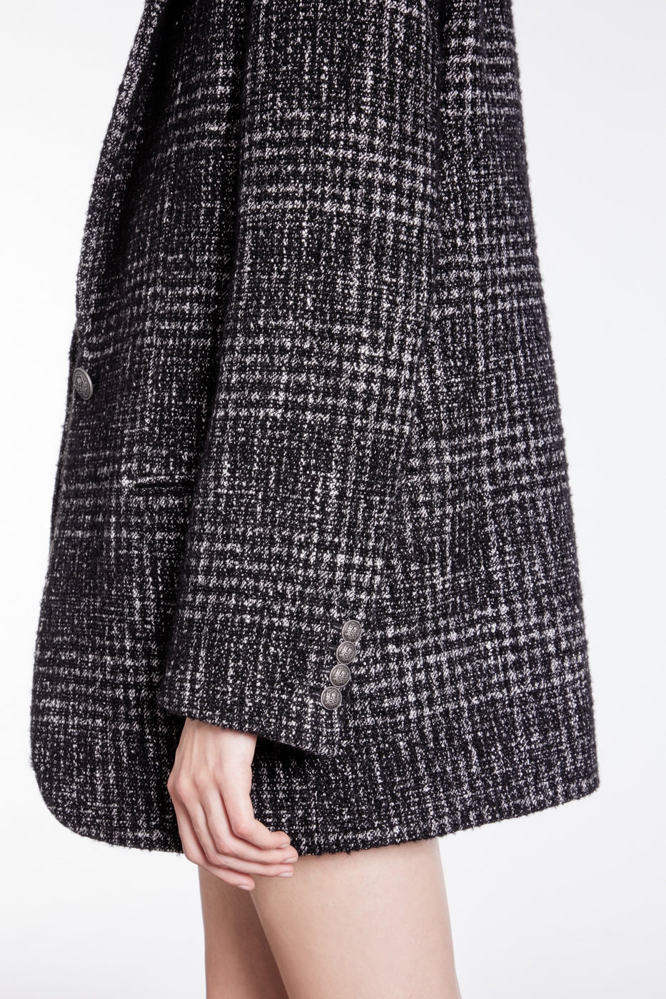 The Kooples - Veste En Laine Et Alpaga - Noir Et Blanc - Femme