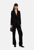 The Kooples - Veste De Costume Col Classique En Velours Avec Glitters