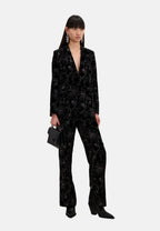 The Kooples - Veste De Costume Col Classique En Velours Avec Glitters