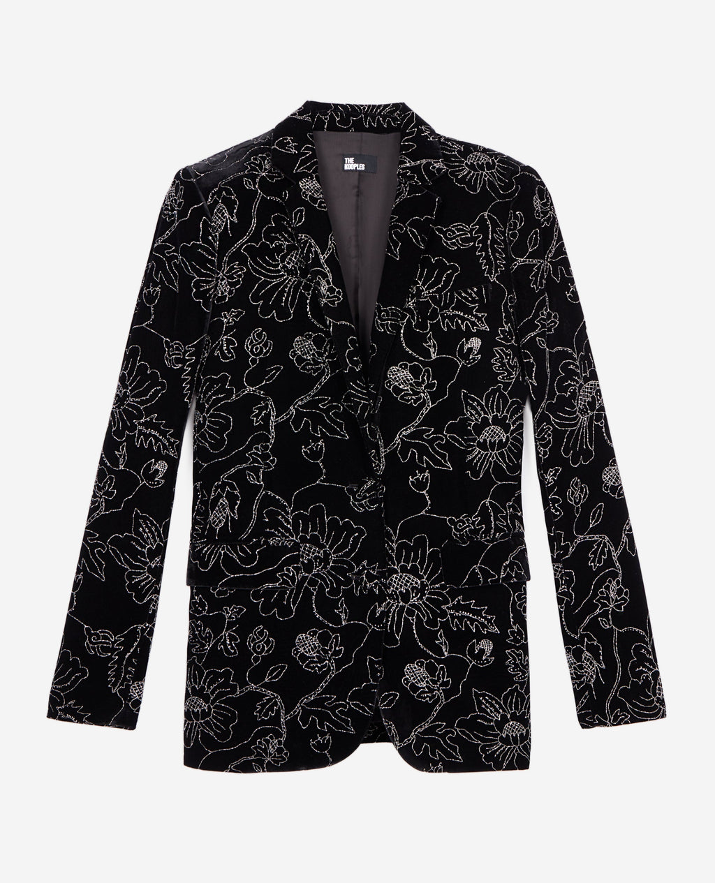 The Kooples - Veste De Costume Col Classique En Velours Avec Glitters