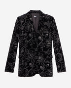 The Kooples - Veste De Costume Col Classique En Velours Avec Glitters