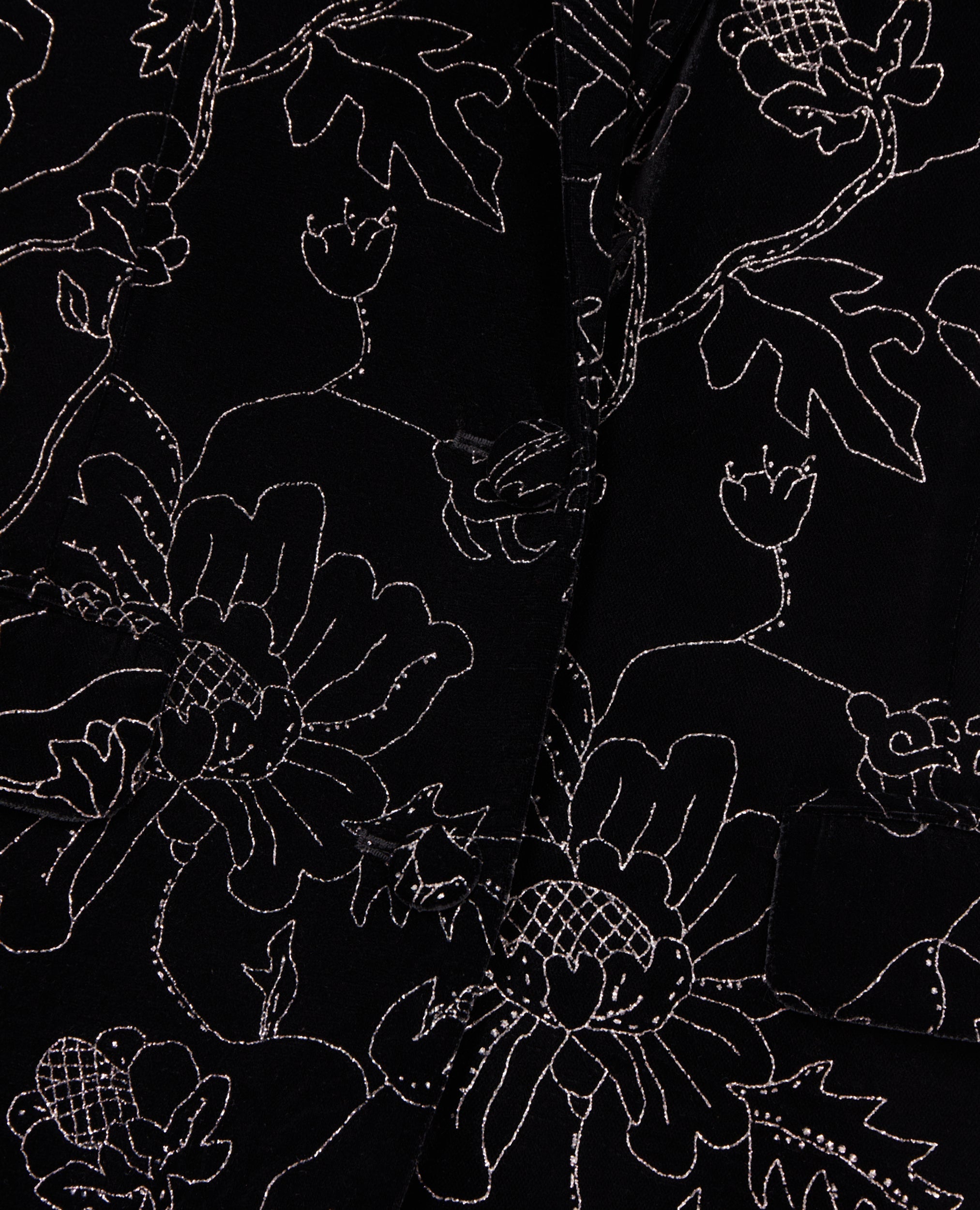 The Kooples - Veste De Costume Col Classique En Velours Avec Glitters