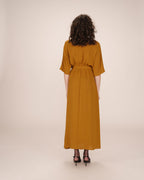Robe Longue Portefeuille Ocre Maud