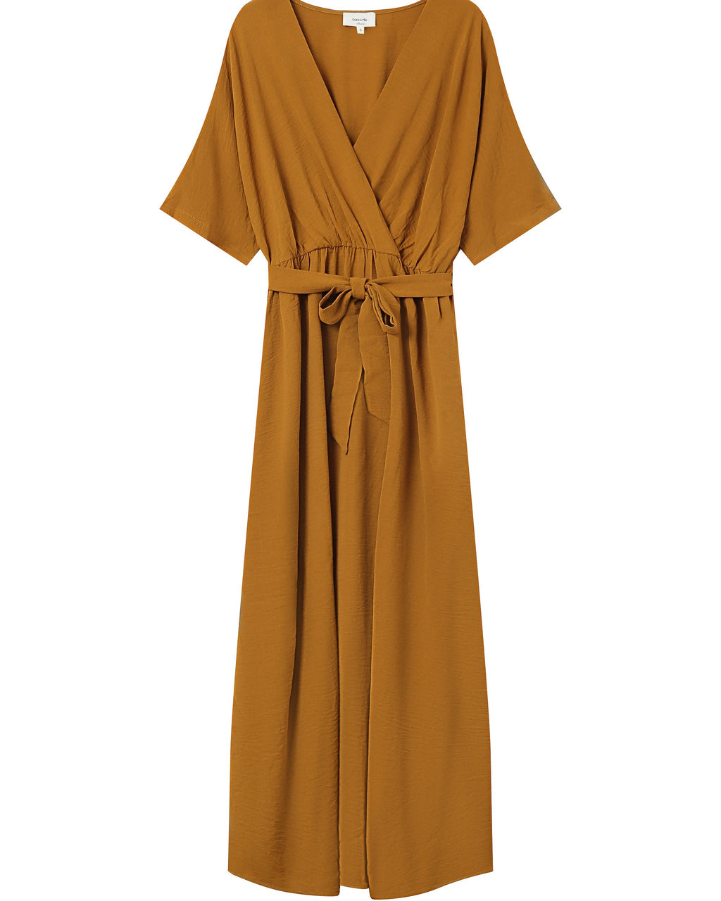 Robe Longue Portefeuille Ocre Maud