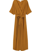 Robe Longue Portefeuille Ocre Maud