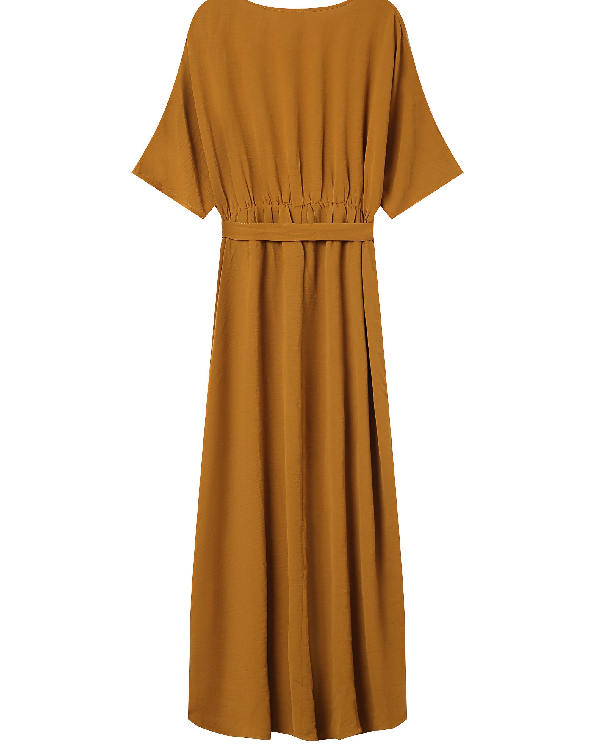 Robe Longue Portefeuille Ocre Maud