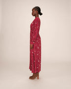 Robe Longue A Fleurs Terracotta Sensible